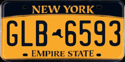 NY license plate GLB6593