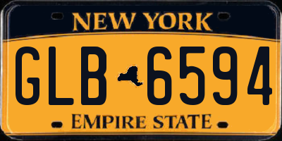 NY license plate GLB6594
