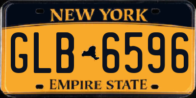 NY license plate GLB6596