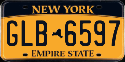 NY license plate GLB6597