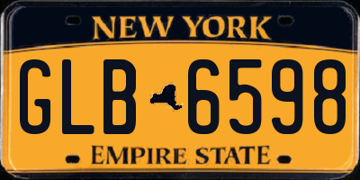 NY license plate GLB6598