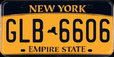 NY license plate GLB6606
