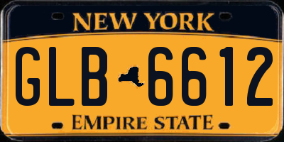 NY license plate GLB6612