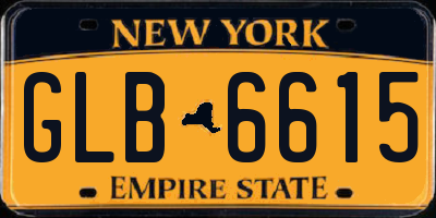 NY license plate GLB6615