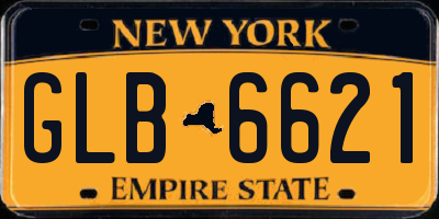 NY license plate GLB6621