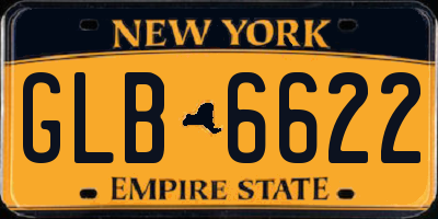 NY license plate GLB6622
