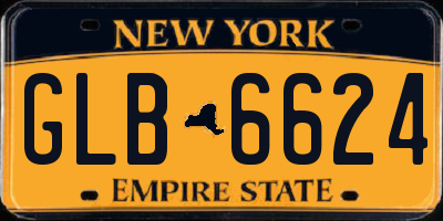 NY license plate GLB6624
