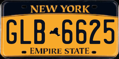 NY license plate GLB6625