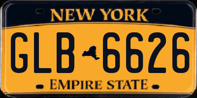 NY license plate GLB6626