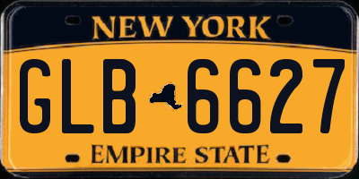 NY license plate GLB6627