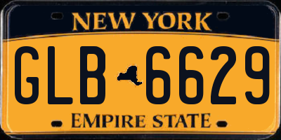 NY license plate GLB6629