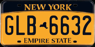 NY license plate GLB6632