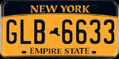NY license plate GLB6633