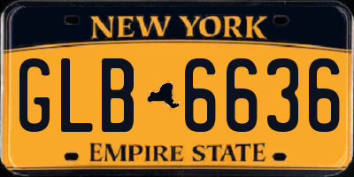 NY license plate GLB6636