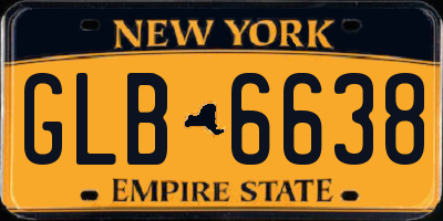 NY license plate GLB6638