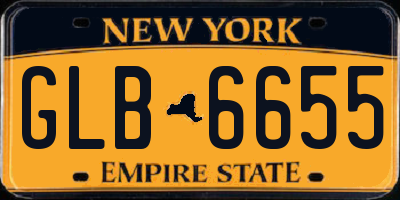 NY license plate GLB6655