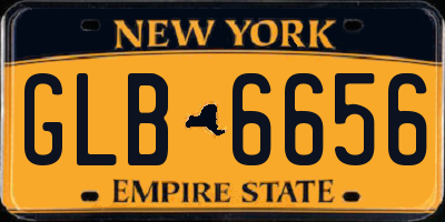 NY license plate GLB6656