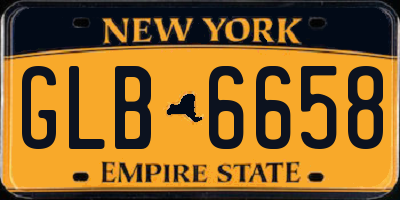 NY license plate GLB6658