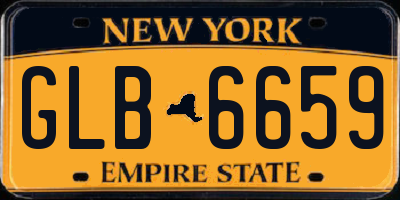 NY license plate GLB6659