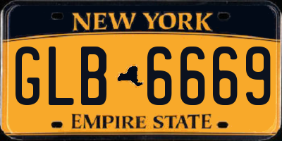 NY license plate GLB6669