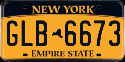 NY license plate GLB6673