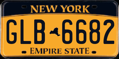 NY license plate GLB6682