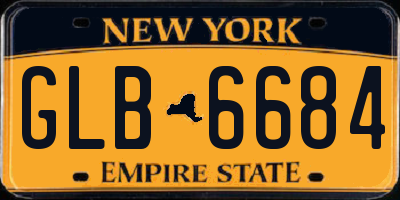 NY license plate GLB6684