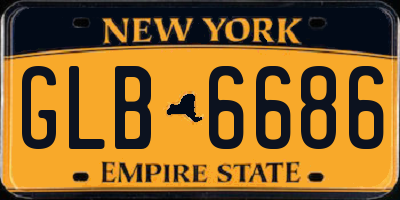 NY license plate GLB6686