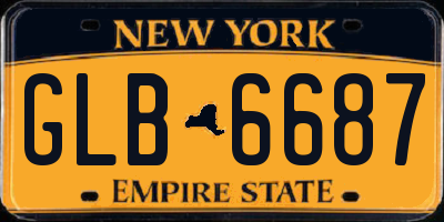 NY license plate GLB6687