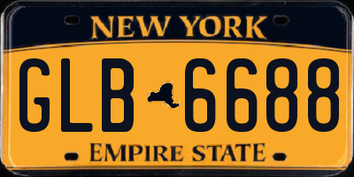 NY license plate GLB6688