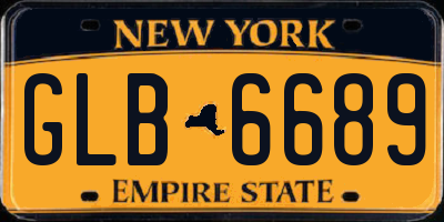 NY license plate GLB6689