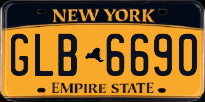 NY license plate GLB6690