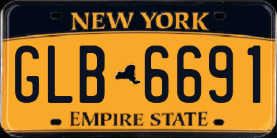 NY license plate GLB6691