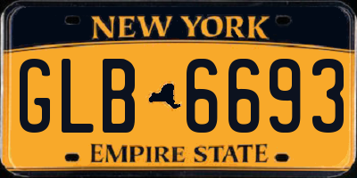 NY license plate GLB6693