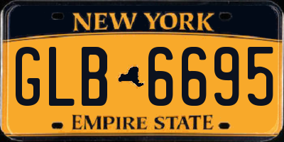 NY license plate GLB6695