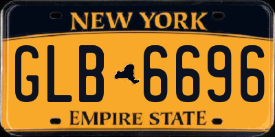 NY license plate GLB6696