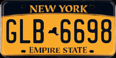 NY license plate GLB6698