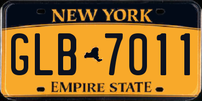 NY license plate GLB7011