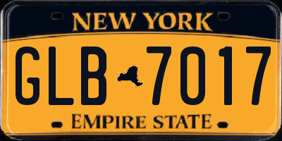 NY license plate GLB7017