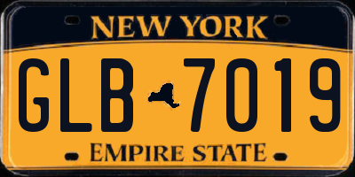 NY license plate GLB7019