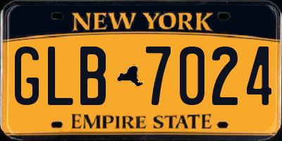 NY license plate GLB7024