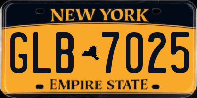 NY license plate GLB7025