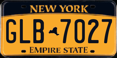 NY license plate GLB7027