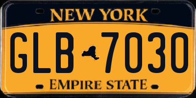 NY license plate GLB7030