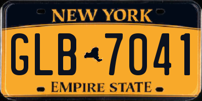 NY license plate GLB7041
