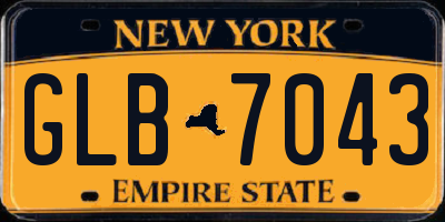 NY license plate GLB7043
