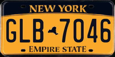 NY license plate GLB7046
