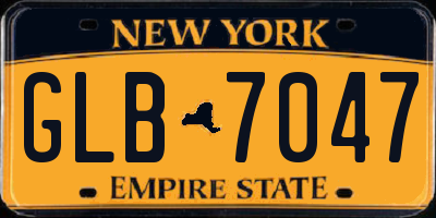 NY license plate GLB7047