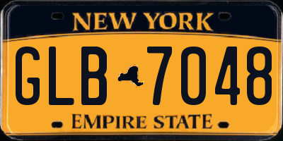 NY license plate GLB7048