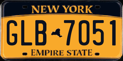 NY license plate GLB7051